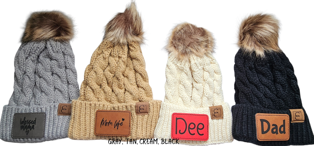 Personalized Patch Beanie | Custom Name or Phrase | Limited Colors