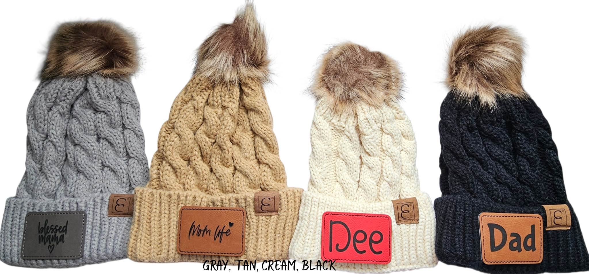 Personalized Patch Beanie | Custom Name or Phrase | Limited Colors